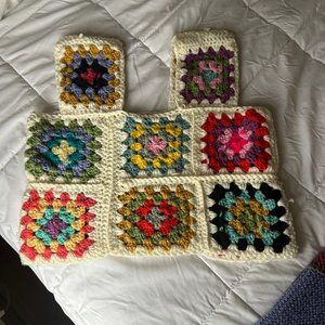 handmade crochet granny square tank